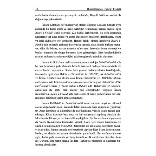 Hikmet Deryası | Tasavvuf Yolunda Hadisler | İmam Kelabazi