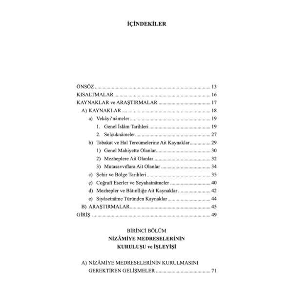 Nizamiye Medreseleri | Ahmet Ocak