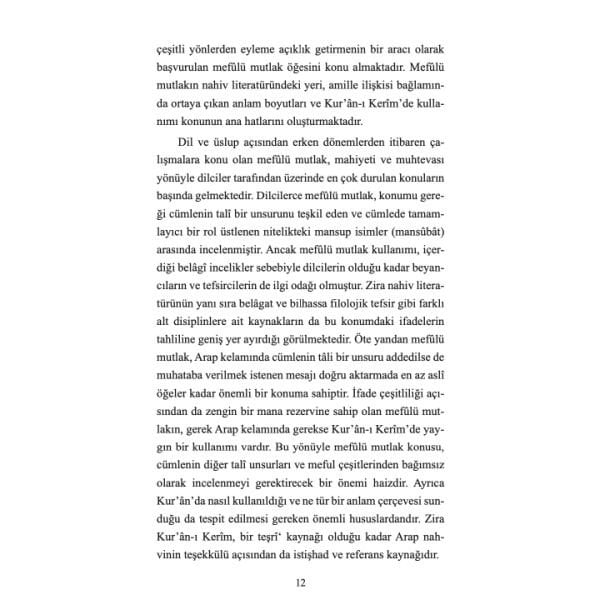 Arap Dilinde Mefulü Mutlak ve Kur'an-ı Kerim'de Kullanımı | Ferhat Kanderun