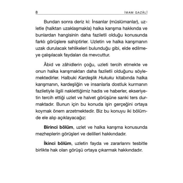 Uzletin Edepleri | İhya-u Ulumiddin | İmam Gazali