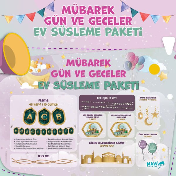 Mübarek Gün ve Geceler Ev Süsleme Paketi