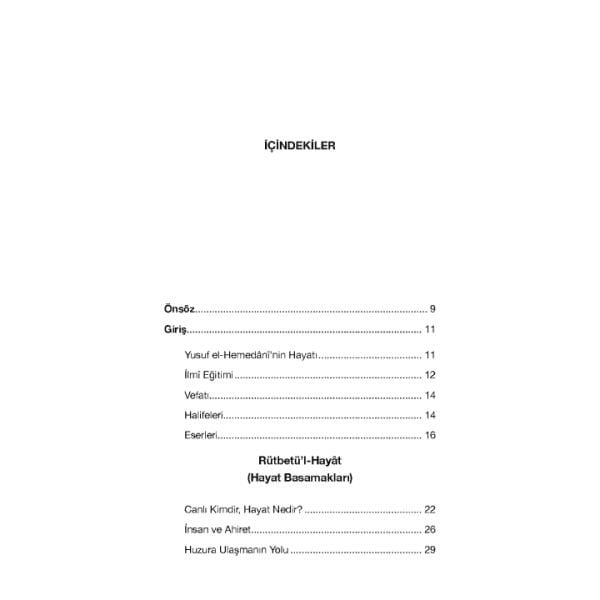 Rütbetul Hayat | Hayat Basamakları | Hace Yusuf El Hemedani