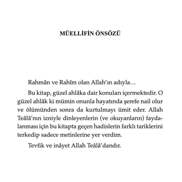 Güzel Ahlâk | Mekârimü'l-Ahlâk | İmam Taberânî