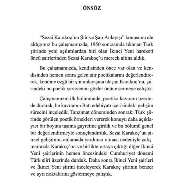 Sezai Karakoçun Şiir ve Şair Anlayışı | Davut Bayraklı