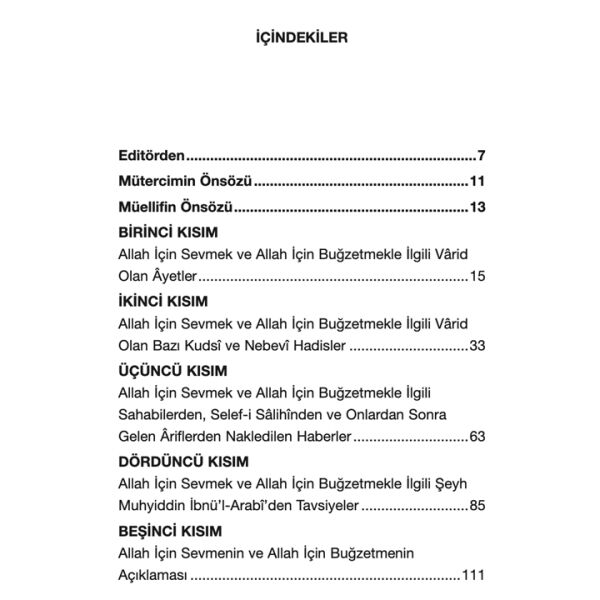 Allah İçin Sevmek
