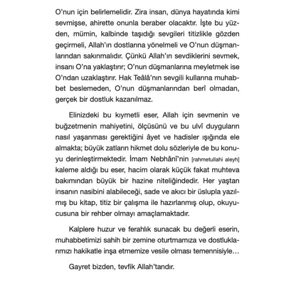 Allah İçin Sevmek