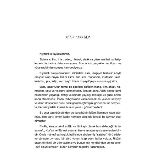 Kuşeyri Risalesi | Abdülkerim Kuşeyri