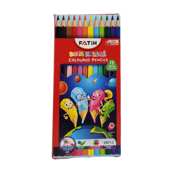Fatih Boyama Kalemi | Kuru Boya | 12 Renk
