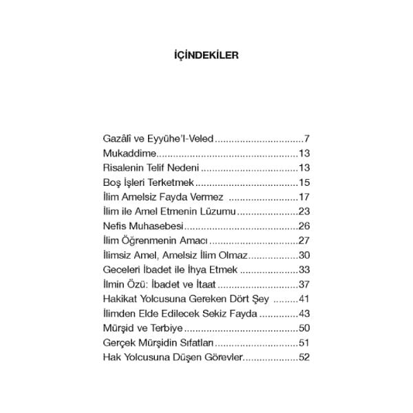 Gençliğe Öğütler | İmam Gazali