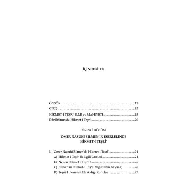Hikmeti Teşri | Ömer Nasuhi Bilmen