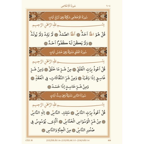 Mushafı Şerif Orta Boy 2 Renk | Kırmızı | Özel Tasarım