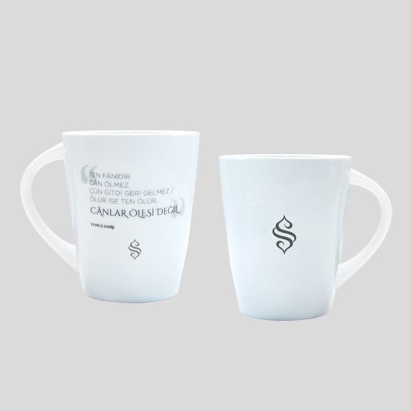 Yunus Emre Sözler Tasarımlı Porselen Kupa Bardak