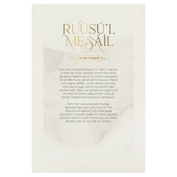 Ruusül Mesail | Delilleriyle Hanefi ve Şafii Fıkhı