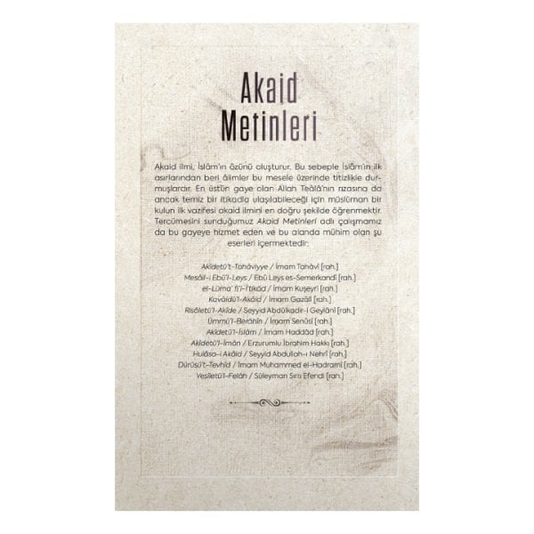 Akaid Metinleri 1 | Harun Tanır