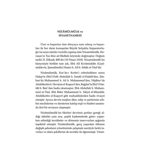 Siyasetname | Nizamülmülk