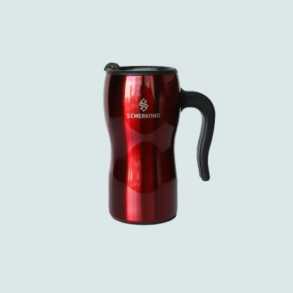 Semerkand Logolu Kırmızı Termos