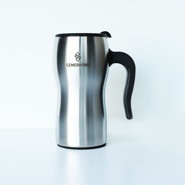Semerkand Logolu Gümüş Termos