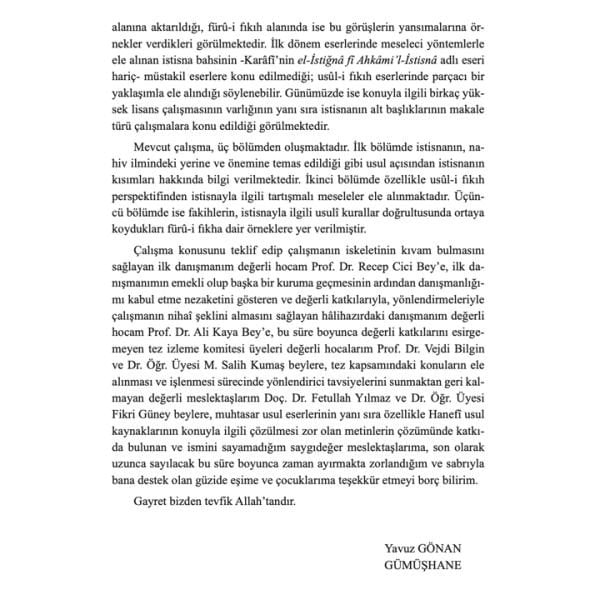 İslam Hukukunda İstisna Kuralı ile İstidlal | Dr. Yavuz Gönan