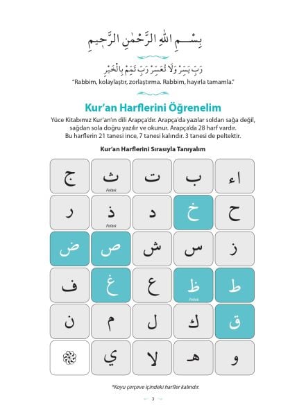 Uygulamalı Kuran Alfabesi Elifba