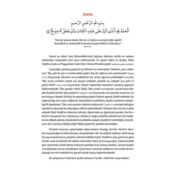 Uygulamalı Kuran Alfabesi Elifba
