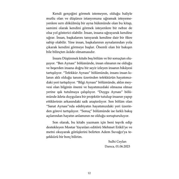 İnsanı Düşünmek | Sulhi Ceylan