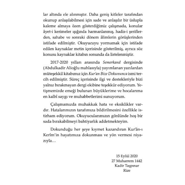 Kuran Bize Dokununca | Kadir Taşpınar