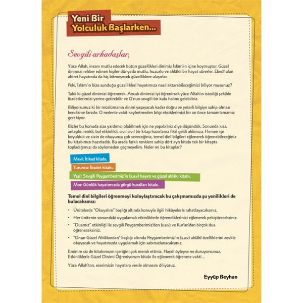 Etkinliklerle Güzel Dinimi Öğreniyorum - 7-11 Yaş | Eyyüp Beyhan