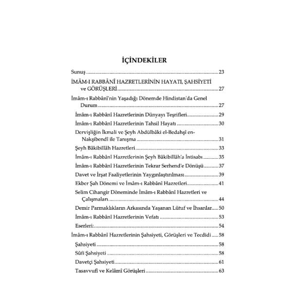 Mektubatı Rabbani 3 Cilt | İmam Rabbani