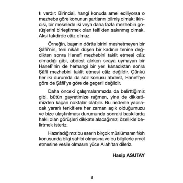 İhtilaflı Meseleler - Hanefi ve Şafii Fıkhında | Hasip Asutay