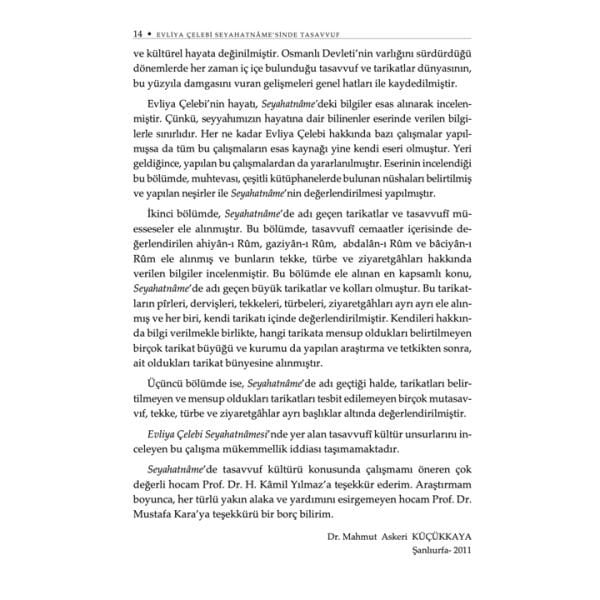 Evliya Çelebi Seyahatnamesinde Tasavvuf | Mahmut Askeri Küçükkaya