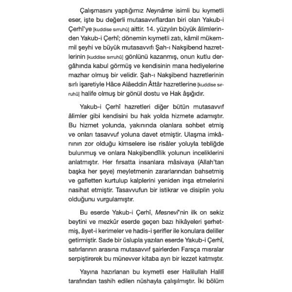 Neyname | Mevlana Yakubi Çerhi