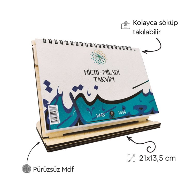 2022 Yılı Hicri Miladi Masa Takvimi