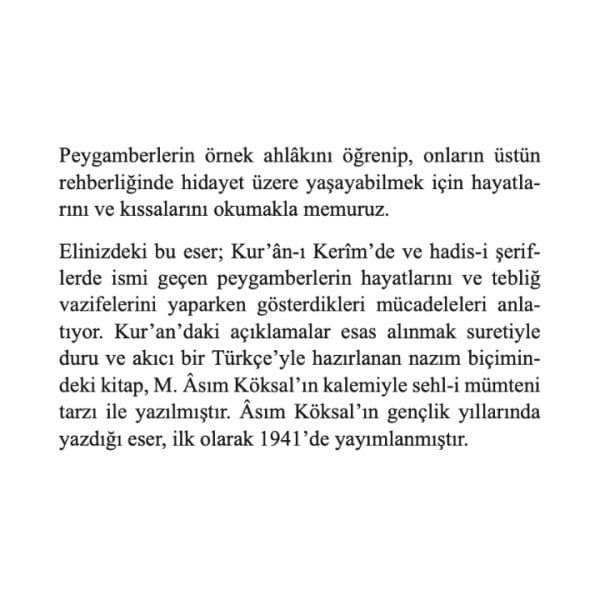 Peygamberler | M.Asım Köksal
