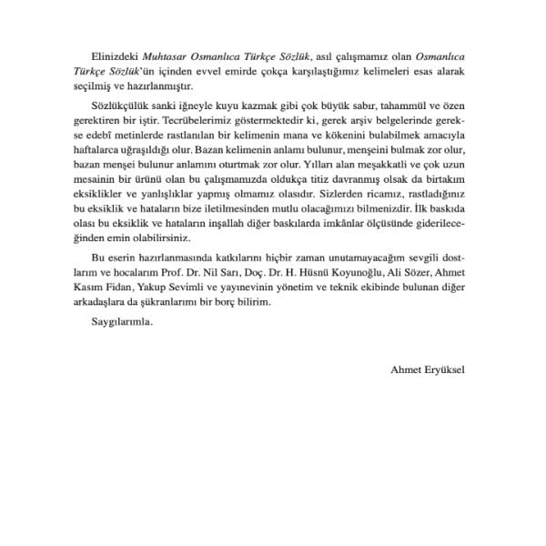 Muhtasar Osmanlıca Türkçe Sözlük | Ahmet Eryüksel