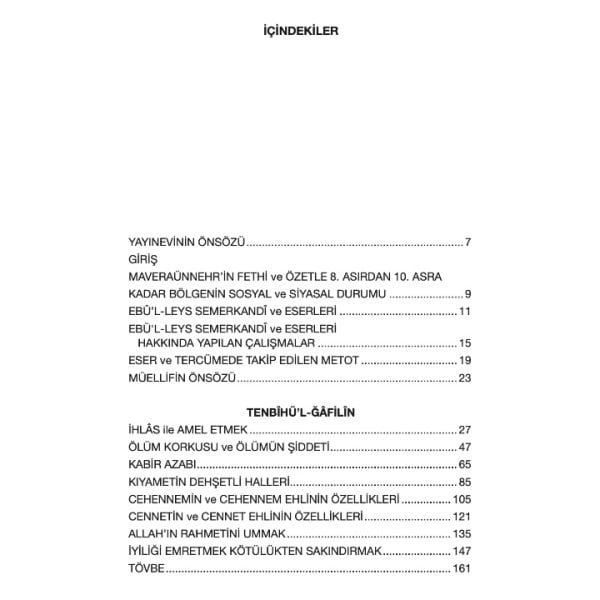 Tenbihül Gafilin 2 Cilt | Ebül Leys Semerkandi