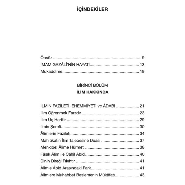 Öğrencinin Rehberi | Minhacül Müteallim | İmam Gazali