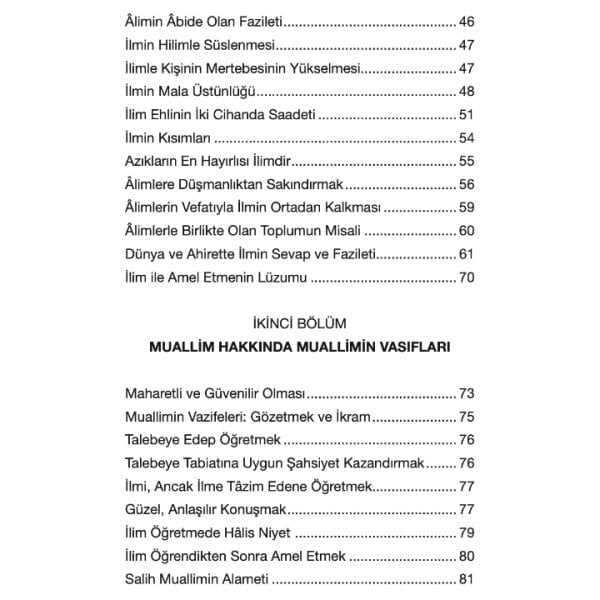 Öğrencinin Rehberi | Minhacül Müteallim | İmam Gazali