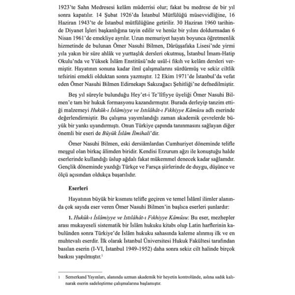 İslam Hukuku Terimleri Sözlüğü | Ömer Nasuhi Bilmen