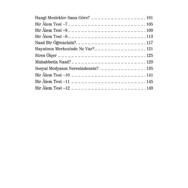 Test Et Kendini 1 | Müzeyyen Yıldız