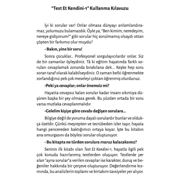 Test Et Kendini 1 | Müzeyyen Yıldız