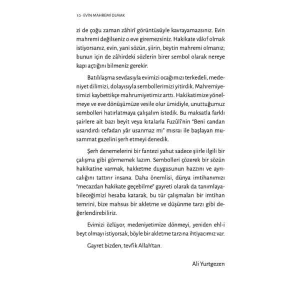 Evin Mahremi Olmak | Ali Yurtgezen