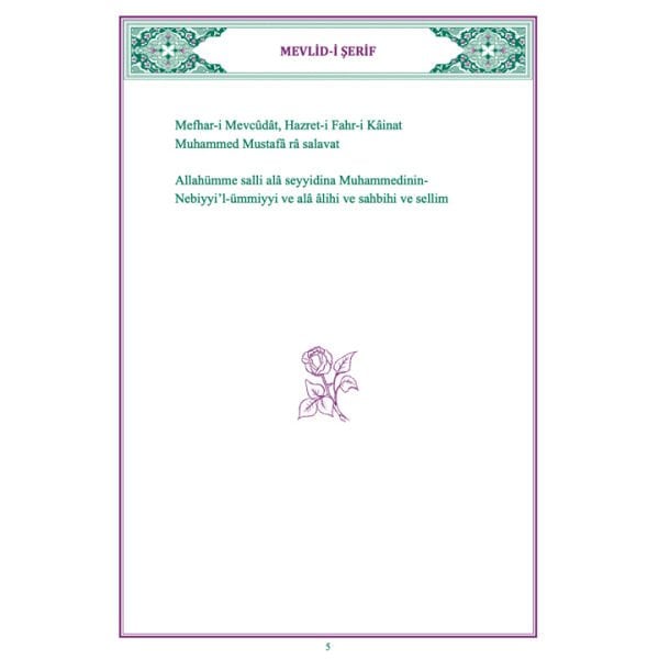 Mevlidi Paki Resul Osmanlıca Karton Kapak | Süleyman Çelebi